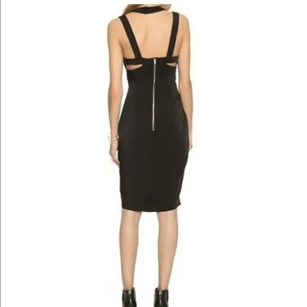 Stylestalker Maya Black Midi Dress Medium Bodycon Cut Out Party Cocktail - Picture 12 of 12